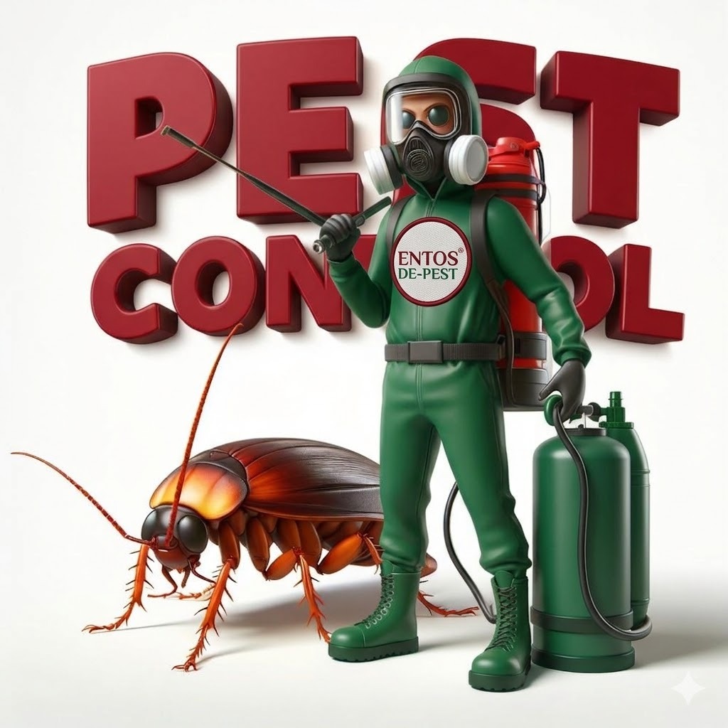 Professional pest control team at work